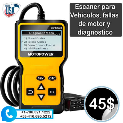 MOTOPOWER MP69033 - Escáner OBD2 para coche